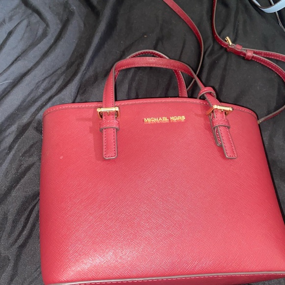 Michael Kors Burgundy Satchel - Picture 2 of 4